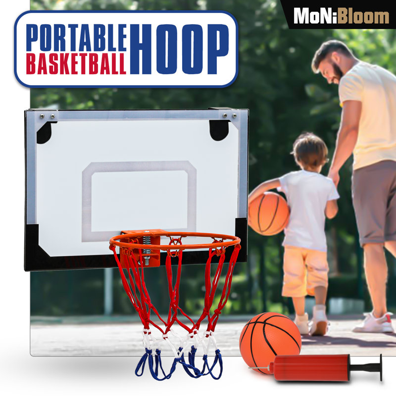 MoNiBloom Mini Basketball Hoop, Indoor Over the Door Mini Hoop and
